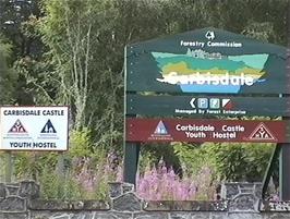 The entrance to Carbisdale Castle Youth Hostel